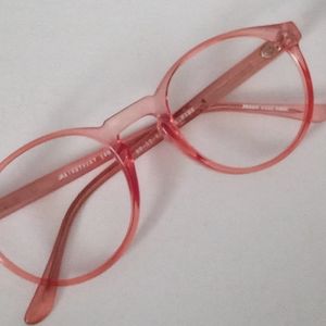 Vintage Clear Pink Sunglass Frame with Keyhole nosebridge NOS  HONG KONG